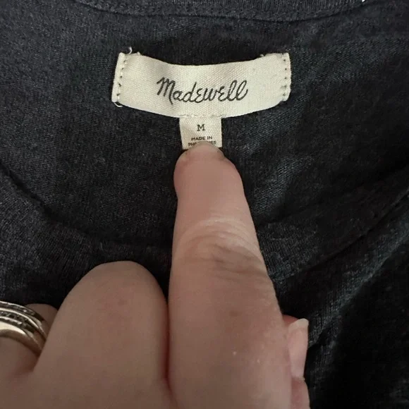 Madewell Relaxed Midi Tee Dress in Grey Size M - Picture 5 of 5